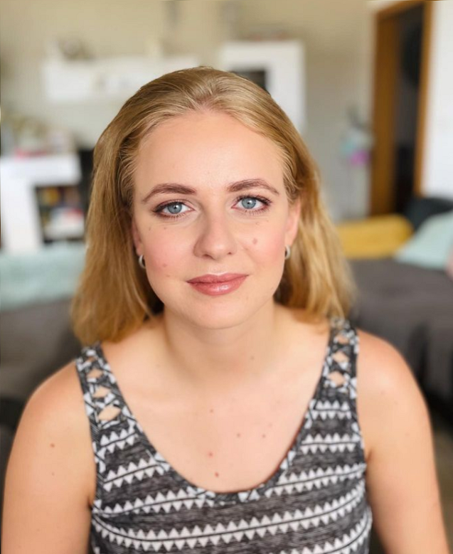 a woman with make up